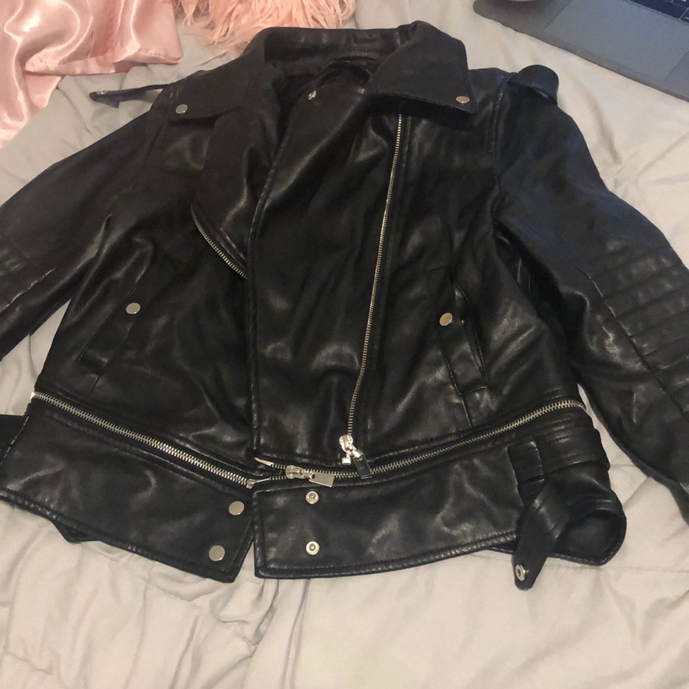 Black Zara Leather Jacket